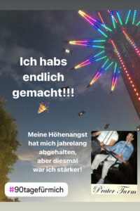 Bettina am Kettenkarussell im Prater